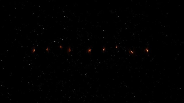Click Link Text Neon Reveal Animation With Fire Effect - Glowing Word