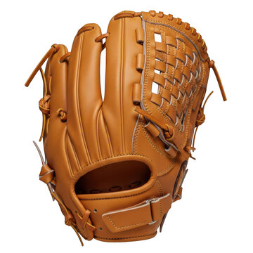 Classic brown leather baseball mitt ready for a game