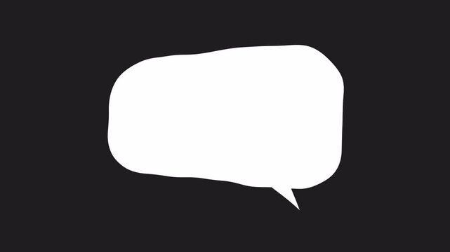 Set of dynamic text bubble animation. Dynamic customizable text bubbles in various shapes on transparent background. Perfect for social media posts, presentations, and graphic design projects.