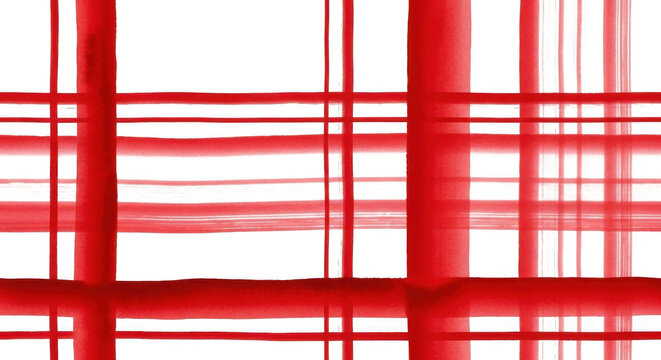 Red plaid pattern isolated on transparent background