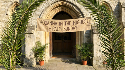 Fototapeta premium Hosanna in the Highest Celebrating the Joy and Blessings of Palm Sunday