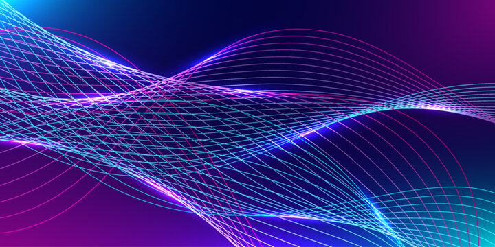 Abstract digital wave background. High-speed internet and fiber optic communication