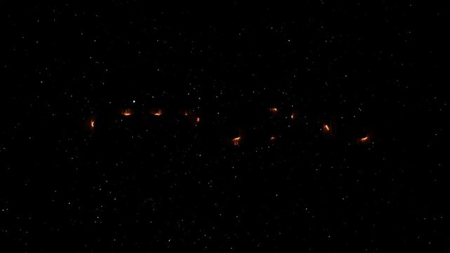 Keep Going Text Neon Reveal Animation With Fire Effect - Glowing Word