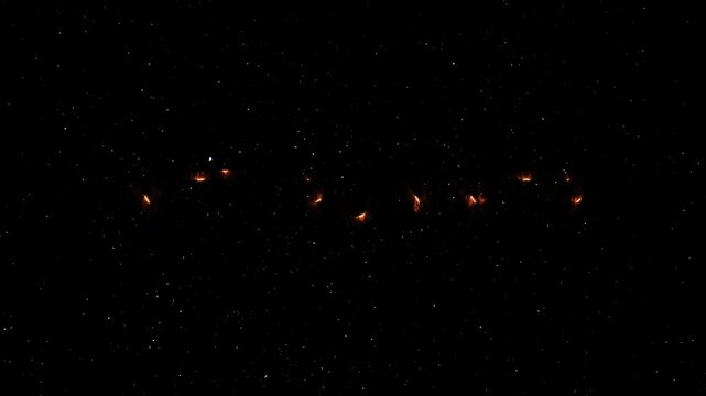 Net Runner Text Neon Reveal Animation With Fire Effect - Glowing Word
