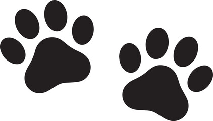 Fototapeta premium Animal Paw Print Silhouette 