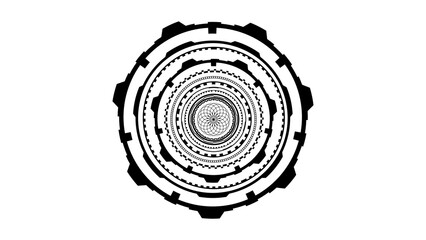 Fototapeta premium Futuristic concentric circular design