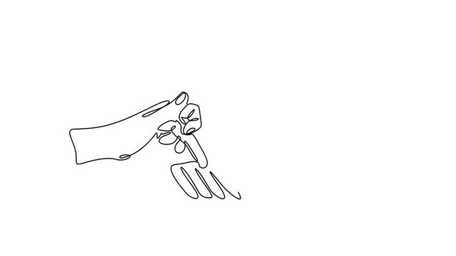 Animated self drawing of continuous line draw of calculator and dollar icon from education collection. Thin linear calculator and dollar, bank, calculator  Full length one line animation. 4K	
