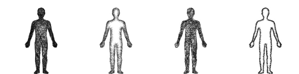 Sketch human body icon design set © David Zydd