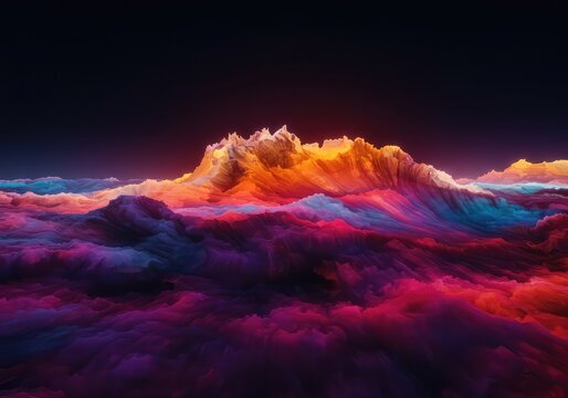 Abstract background featuring swirling digital distortion, vibrant colors, and deep motion blur creating an unreal landscape ,motion ,colorful ,presentation