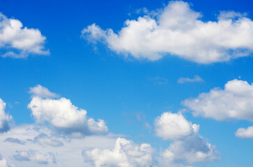 Obraz premium Blue sky and white clouds.