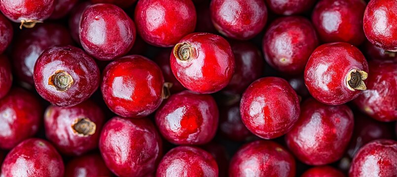 Vibrant Red Lingonberries Abundant in Forest, Showcasing Their Tart Flavor and Edible Beauty.