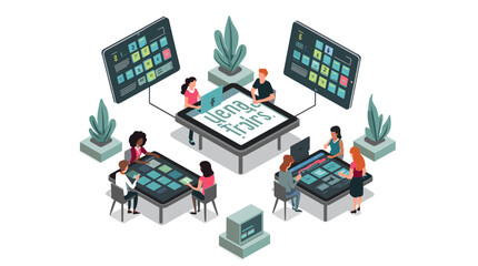 A businessman stands confidently, looking out at a vibrant cityscape, symbolizing success and ambition. © sindy