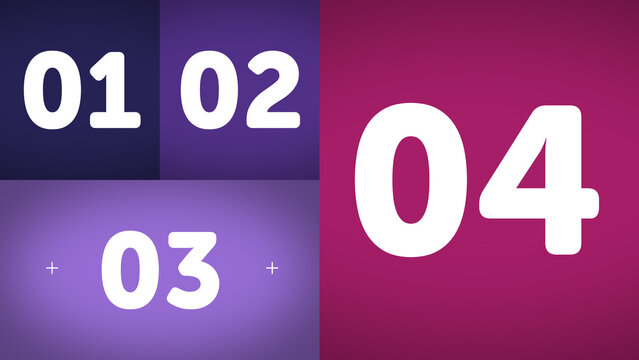 Multiscreen Layout Scale X4 14 &ndash; Animated Multi Screen Grid with Smooth Scaling Motion, Modern Digital Display Layout for Video, Broadcast and Media Content