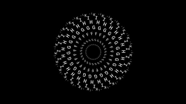 Motion Background, A psychedelic black and white spiral vector illustration creates a geometric fractal pattern and a round digital illusion backdrop with a swirl art design