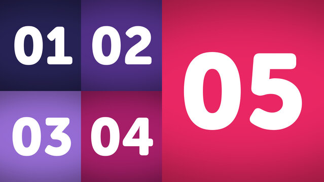Multiscreen Layout Scale X5 08 &ndash; Animated Multi Screen Grid with Smooth Scaling Motion, Modern Digital Display Layout for Video, Broadcast and Media Content