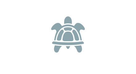 Minimalist sea turtle icon graphic, simple line art symbol © Alienmarsh
