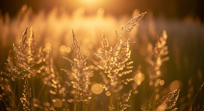 Dreamy Bokeh Circles in Meadow - Soft Focus Abstract for Tranquil Nature and Peaceful Wellness Backgrounds