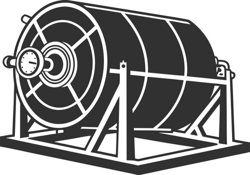 Heavy-duty industrial rotating drum dryer for efficient material drying in large-scale processing plants
