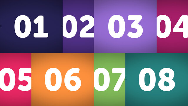 Multiscreen Layout Scale X8 06 &ndash; Animated Multi Screen Grid with Smooth Scaling Motion, Modern Digital Display Layout for Video, Broadcast and Media Content