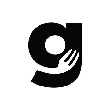 Letter G Food Logo Design with Fork and Plate Icon - Restaurant and Dining Branding Graphic