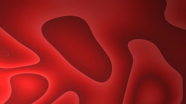 Abstract red design with flowing shapes and a textured surface