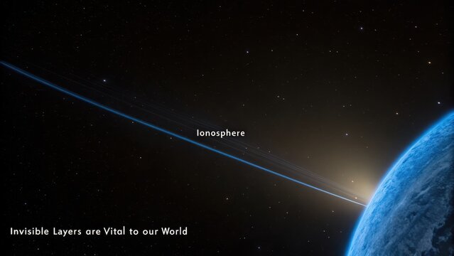 Earth's Ionosphere Illustrated in Cosmic Space