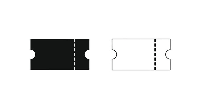 a black and white ticket stub Vector