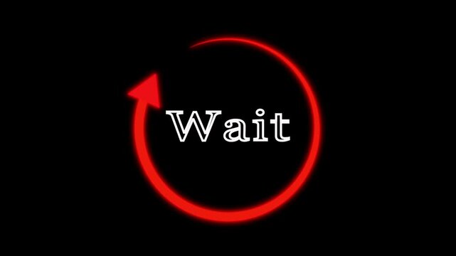 Wait process indicator graphic for loading screens and digital interfaces. Wait indicator for user-friendly digital experiences and modern UI design.