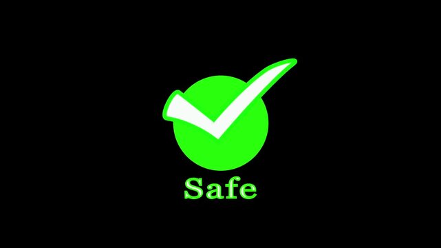 Safe green checkmark icon vector for success .Green checkmark symbol for positive feedback and task completion. Safe checkmark graphic for user-friendly digital interfaces and app design.