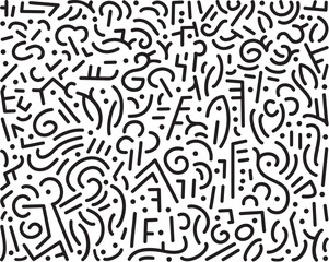 Obraz premium Squiggle Pattern. Background with Wavy Lines. 