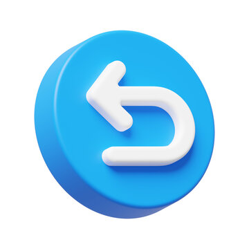 Undo Button 3D Icon