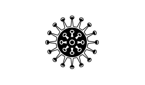 Virus Icon Logo Vector Isolated Microbe Symbol Medical Infection Illustration