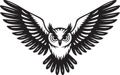 Fototapeta premium Owl vector illustration. Icon design on white background