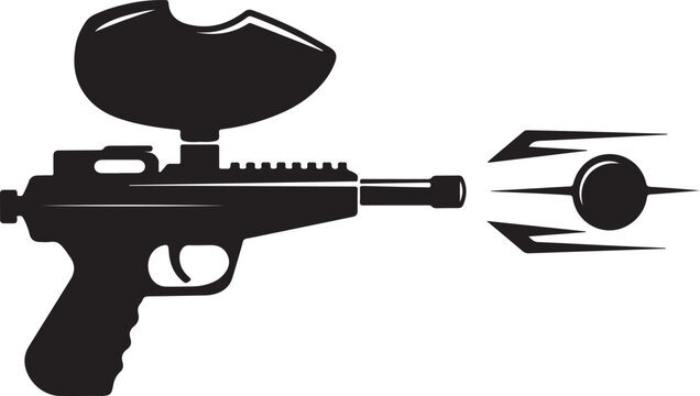 Paintball marker with flying ball