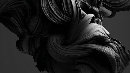 Dynamic Ink Swirls Transforming into Abstract Forms