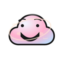 Fototapeta premium Mochi Mood emoji face SVG playful sticker art vector