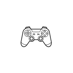 A black and white drawing of a video game controller © Rimo