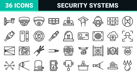 Fototapeta premium Advanced Surveillance Systems and Security Infrastructure Ultra-minimalist Monoline Geometric Line Art for Commercial Monitoring Networks