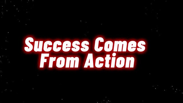 Motivational quote with glowing text on black background with orange flames