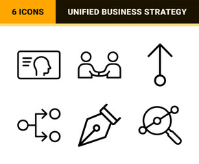 Fototapeta premium Corporate Teamwork and Business Collaboration Line Art Set for UI UX Design and Brand Identity Projects with Ultra Minimalist Aesthetic