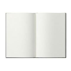 Naklejka premium Open blank book with empty pages isolated on transparent background