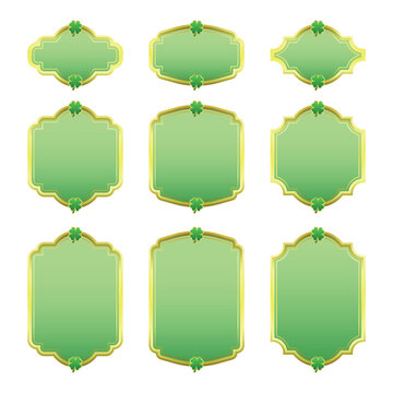 St. Patrick's Day Label Frame Vector Illustration