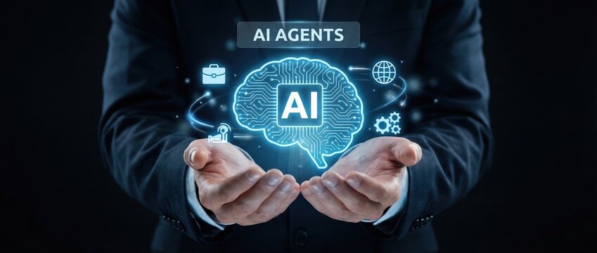 Exploring ai agents for business innovation technology hub digital content modern environment interactive viewpoint intelligent solutions and future concepts