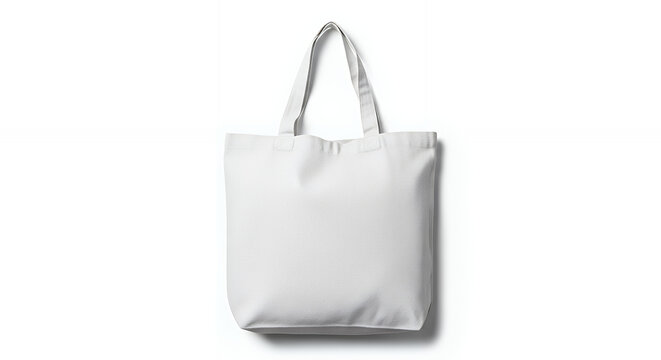 White cotton eco bag tote bag mock up isolated on white background tote bag mockup mockup fabric bag tote blank canvas cloth design eco fashion cotton shopping empty background