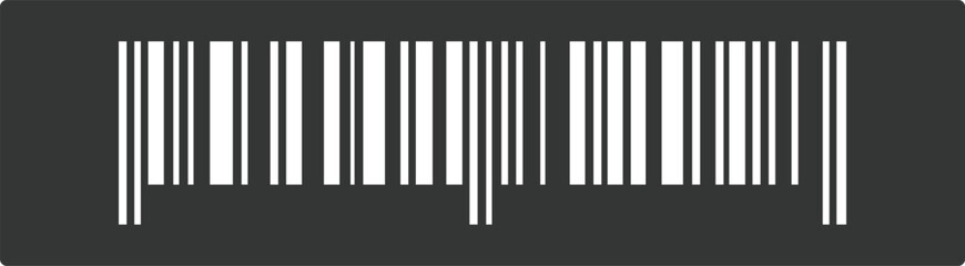 Obraz premium Barcode vector icon isolated on a white background. Flat design. Bar code sign symbol. Simple design.