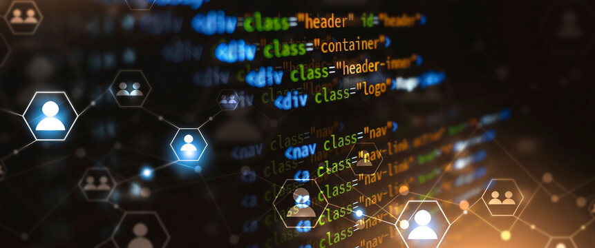 html computer coding language banner