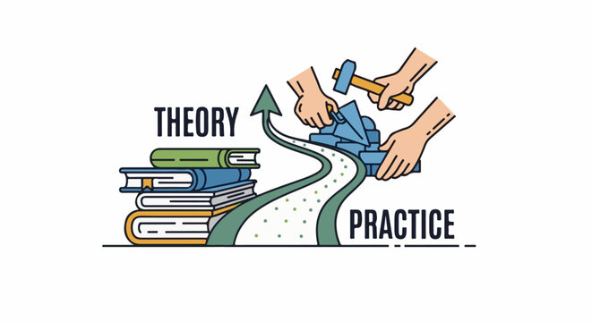 Stack of books transforms into building blocks through hands-on work