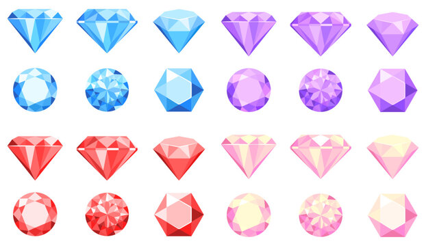 Diamond vector image. A realistic image of a crystal gemstone for your design. An element of luxury and wealth for a jewelry store.