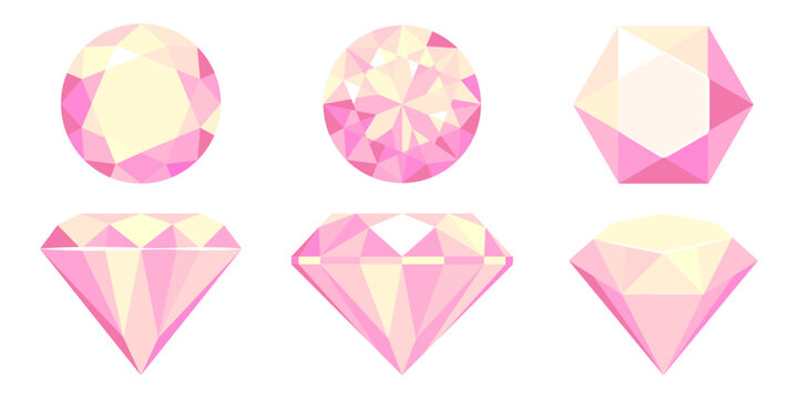 Diamond vector image. A realistic image of a crystal gemstone for your design. An element of luxury and wealth for a jewelry store.