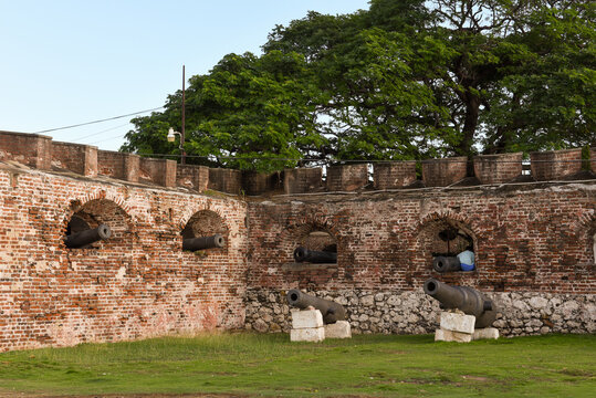 View of Fort Charles fortress in Port Royal city, Jamaica